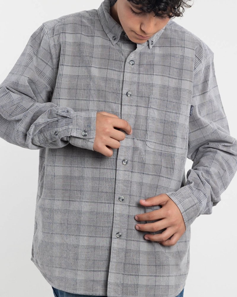 CAMISA COTELE JUVENIL A CUADROS ALGODON POLEMIC - 4