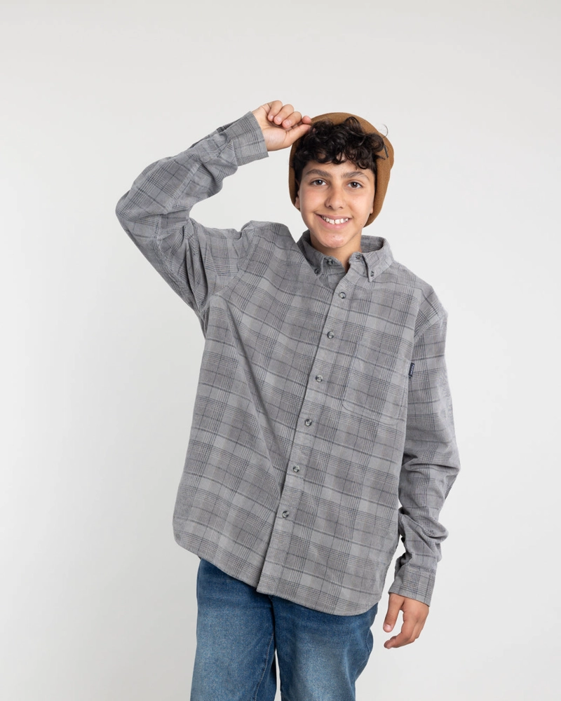 CAMISA COTELE JUVENIL A CUADROS ALGODON POLEMIC - 5