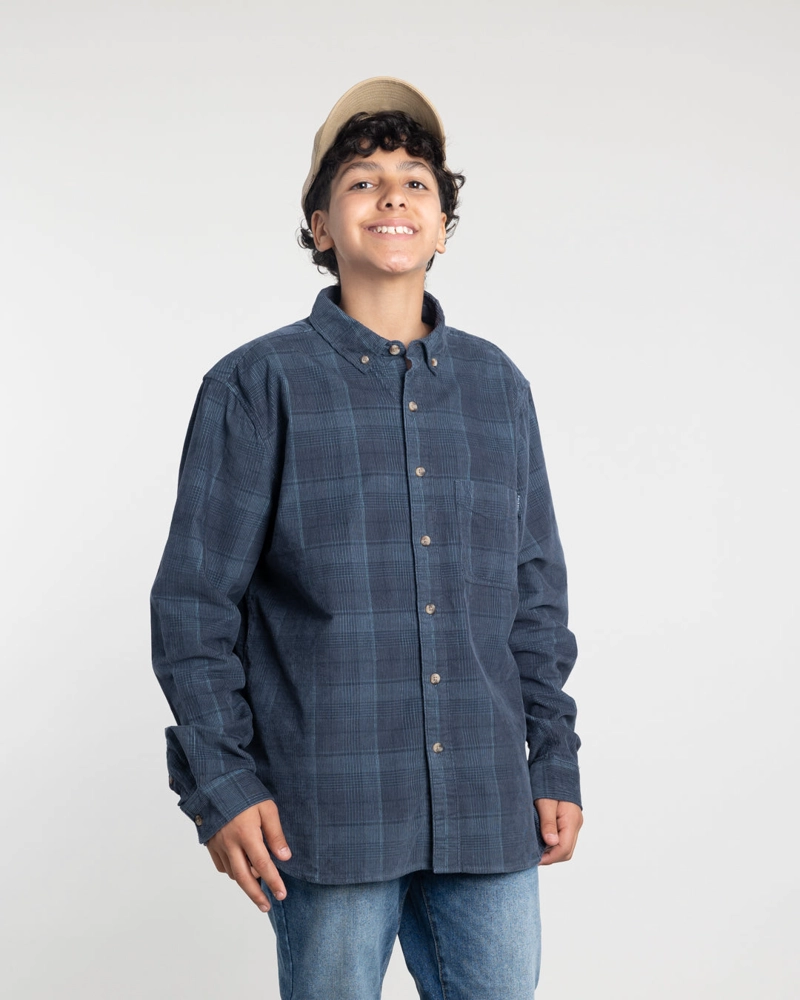 CAMISA COTELE JUVENIL A CUADROS ALGODON POLEMIC - 5