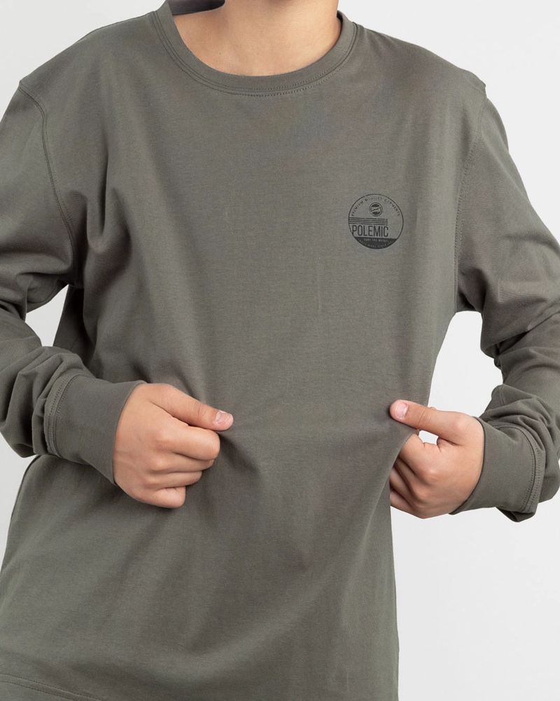 POLERA MANGA LARGA JUVENIL ALGODON CLASICO POLEMIC - 4
