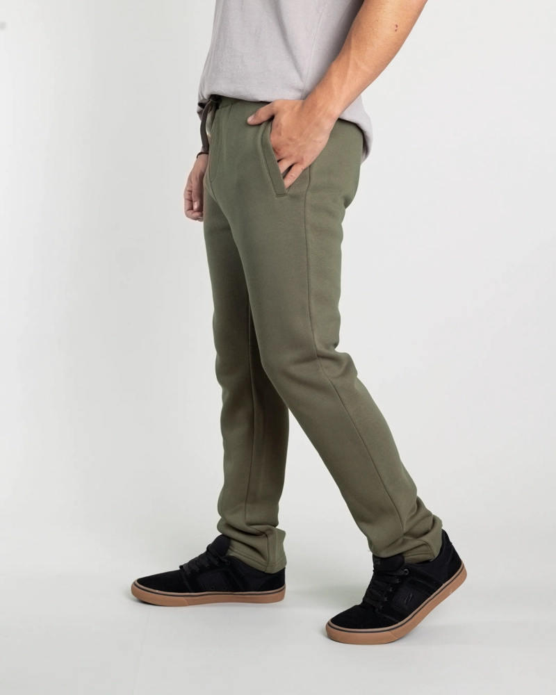 JOGGER FRANELA SIN PUÑOS JUVENIL STANDAR FIT VERDE POLEMIC - 1
