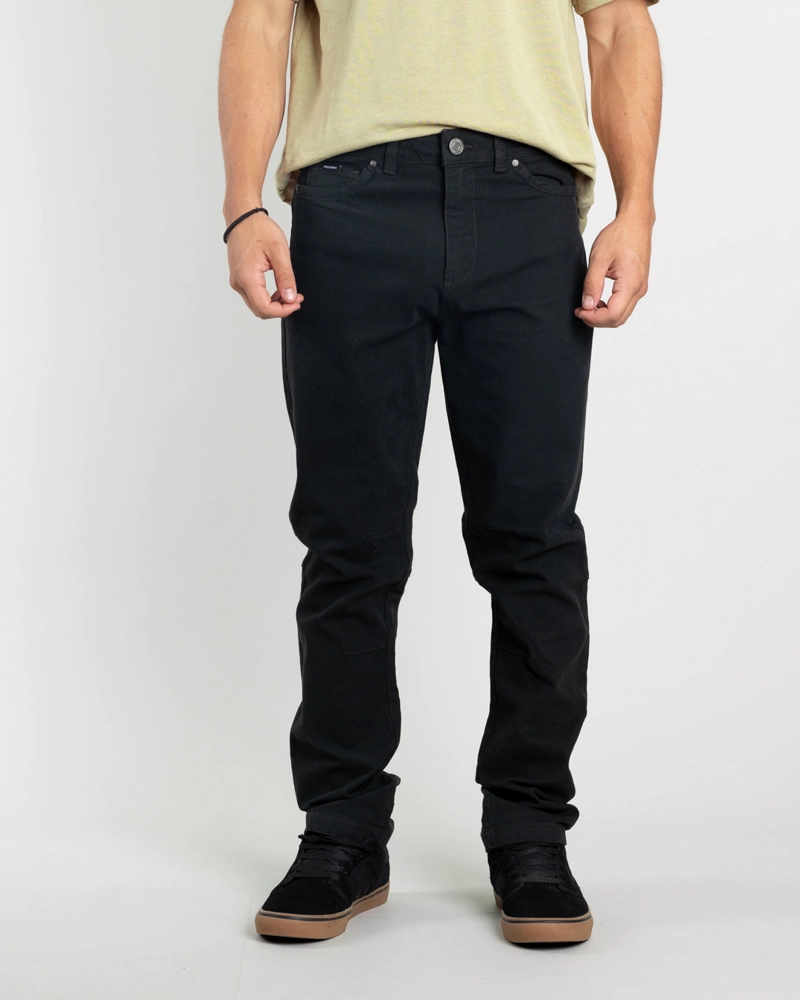 PANTALON JUVENIL CANVAS PROCESADO NEGRO POLEMIC - 1