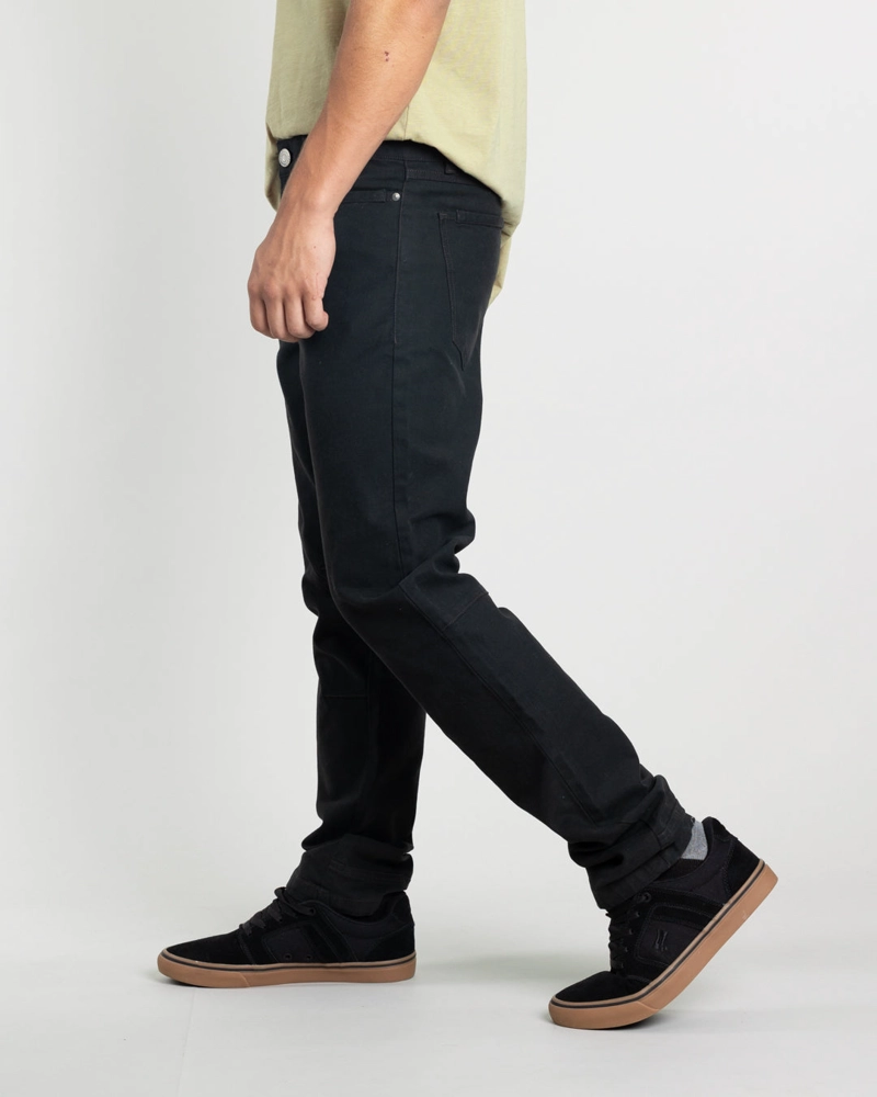 PANTALON JUVENIL CANVAS PROCESADO NEGRO POLEMIC - 2