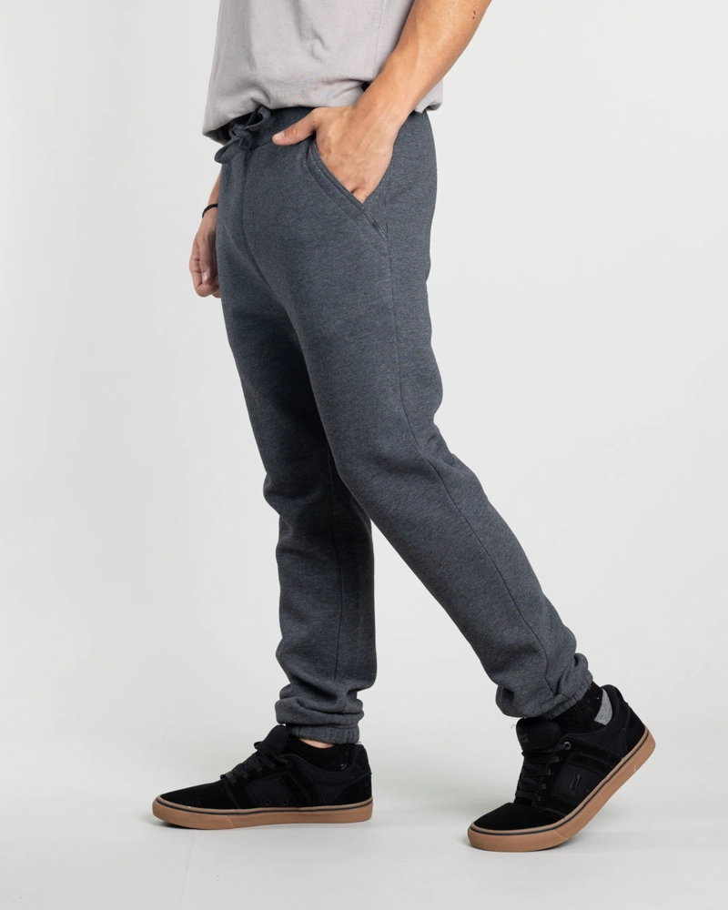 JOGGER FRANELA JUVENIL CON PUÑOS GRIS POLEMIC - 2