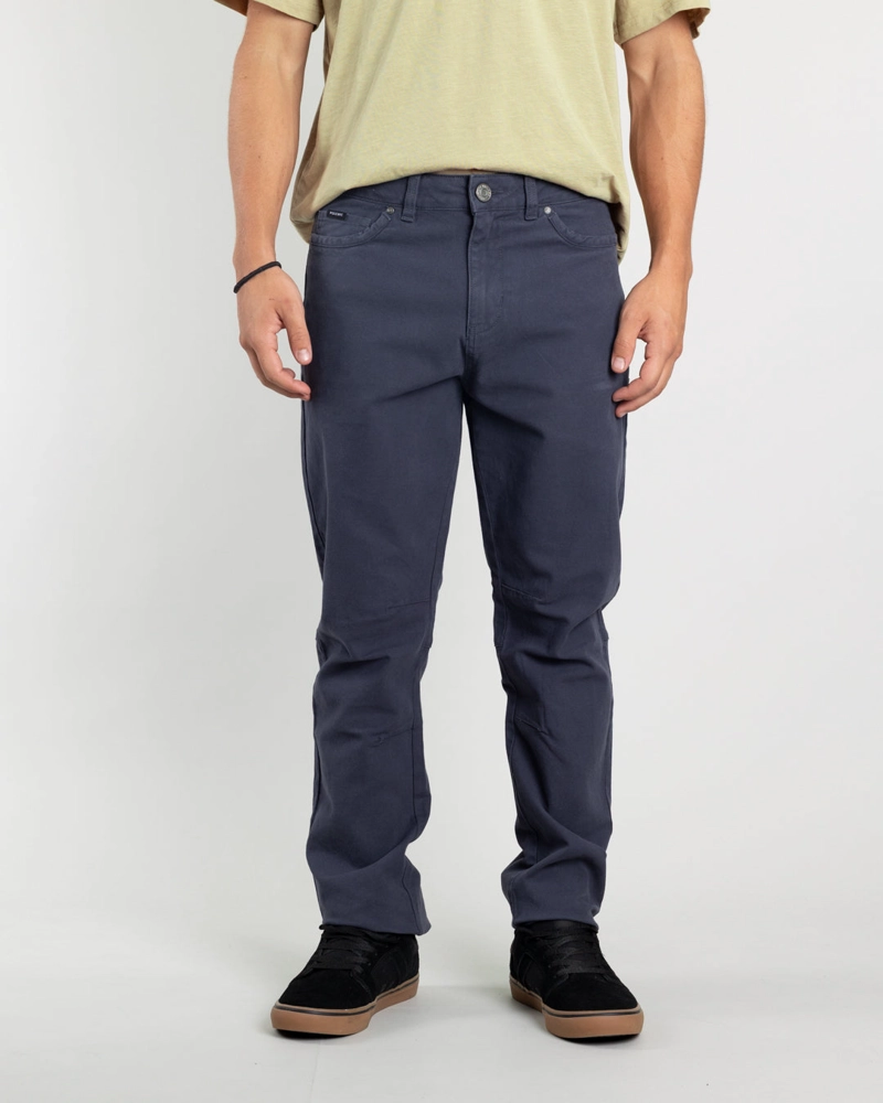 PANTALON JUVENIL CANVAS PROCESADO AZUL POLEMIC - 1