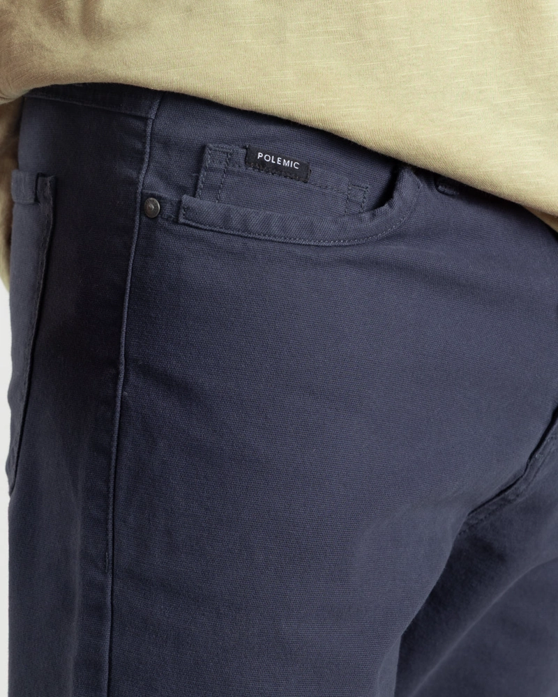 PANTALON JUVENIL CANVAS PROCESADO AZUL POLEMIC - 4