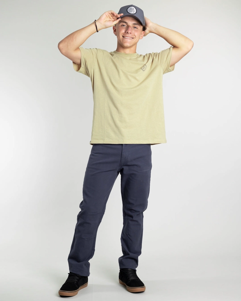 PANTALON JUVENIL CANVAS PROCESADO AZUL POLEMIC - 5