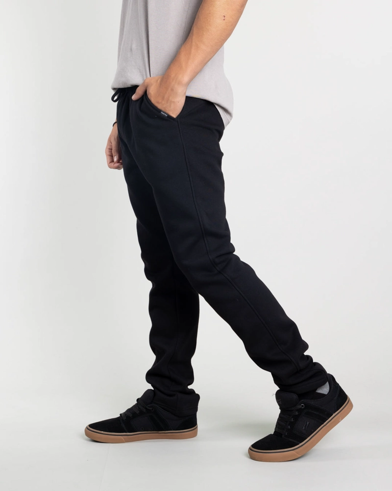 JOGGER FRANELA JUVENIL CORTE RECTO NEGRO POLEMIC - 1
