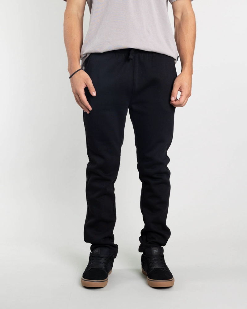 JOGGER FRANELA JUVENIL CORTE RECTO NEGRO POLEMIC - 2
