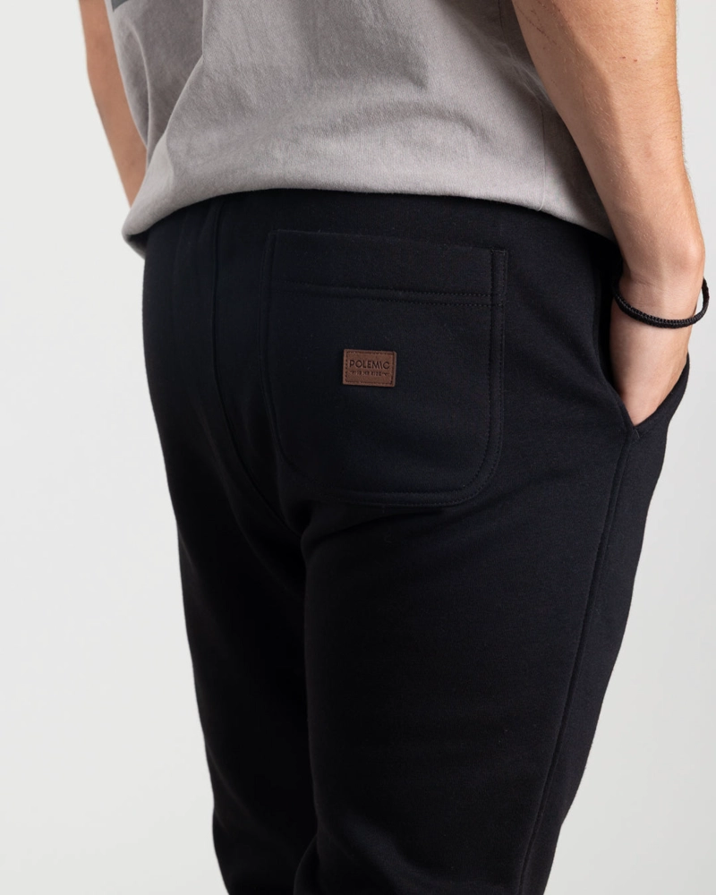 JOGGER FRANELA JUVENIL CORTE RECTO NEGRO POLEMIC - 4