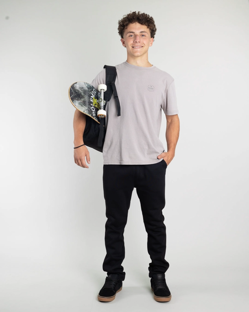 JOGGER FRANELA JUVENIL CORTE RECTO NEGRO POLEMIC - 5