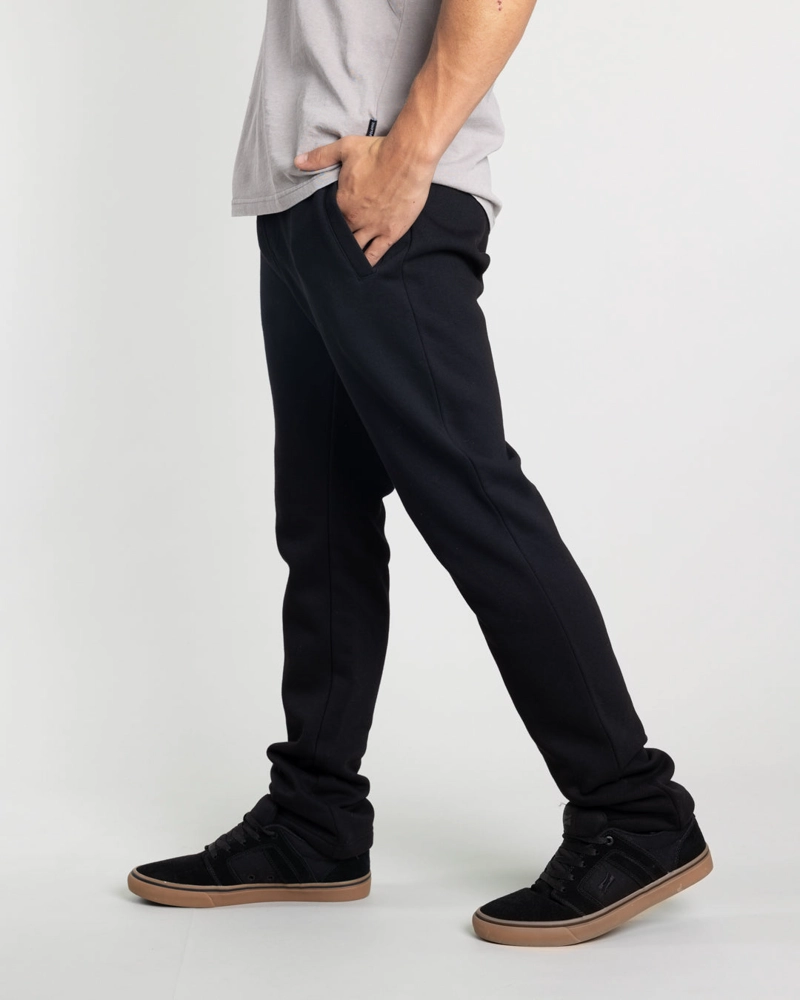 JOGGER FRANELA SIN PUÑOS JUVENIL STANDAR FIT NEGRO POLEMIC - 3