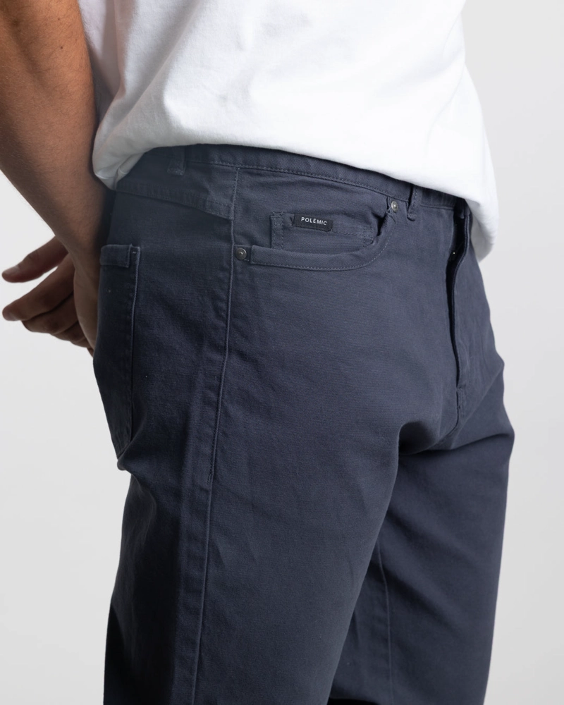PANTALON HOMBRE CANVAS PROCESADO AZUL POLEMIC - 5