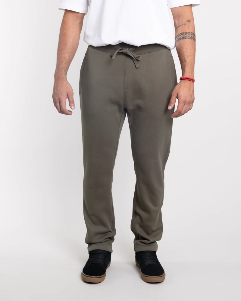 JOGGER FRANELA SIN PUÑOS STANDAR FIT VERDE POLEMIC - 1