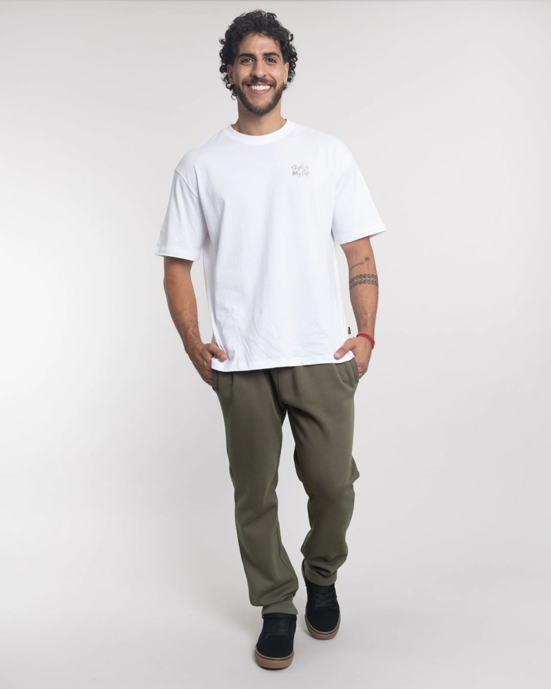 JOGGER FRANELA SIN PUÑOS STANDAR FIT VERDE POLEMIC - 5