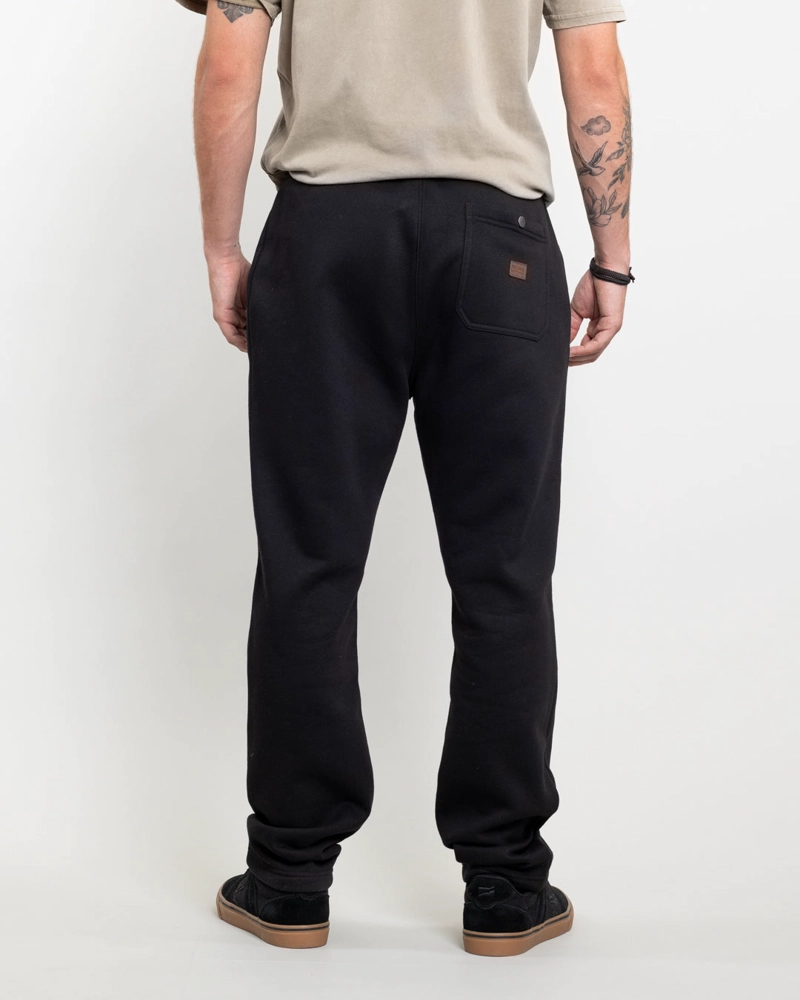 JOGGER FRANELA SIN PUÑOS STANDAR FIT NEGRO POLEMIC - 3