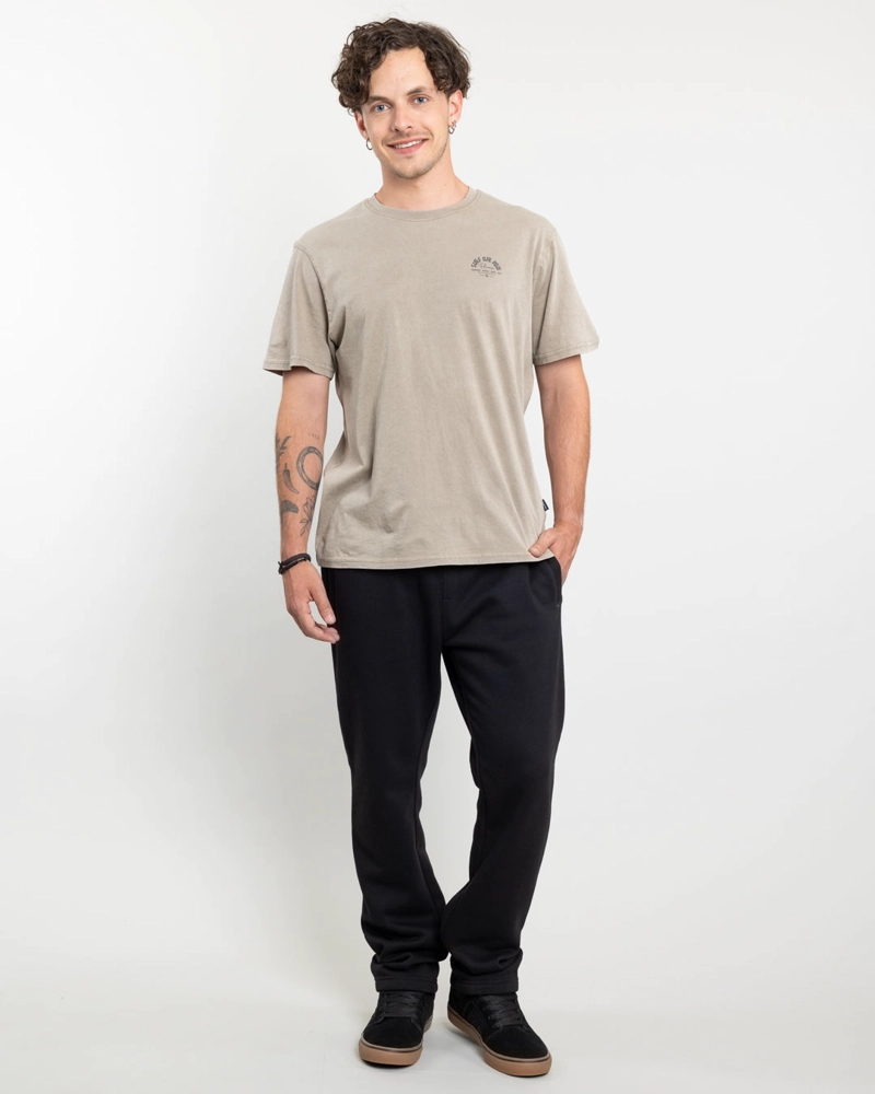 JOGGER FRANELA SIN PUÑOS STANDAR FIT NEGRO POLEMIC - 5