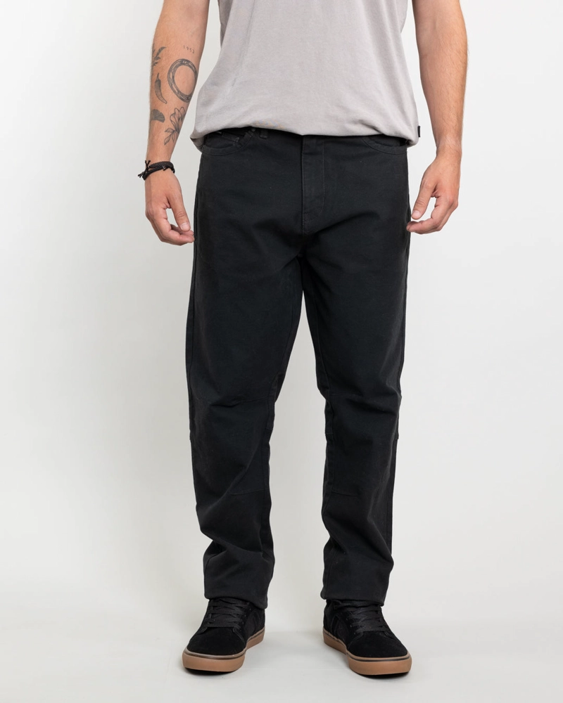PANTALON HOMBRE CANVAS PROCESADO NEGRO POLEMIC - 1