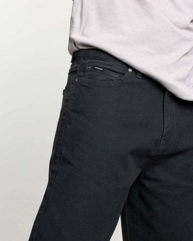 PANTALON HOMBRE CANVAS PROCESADO NEGRO POLEMIC - 5