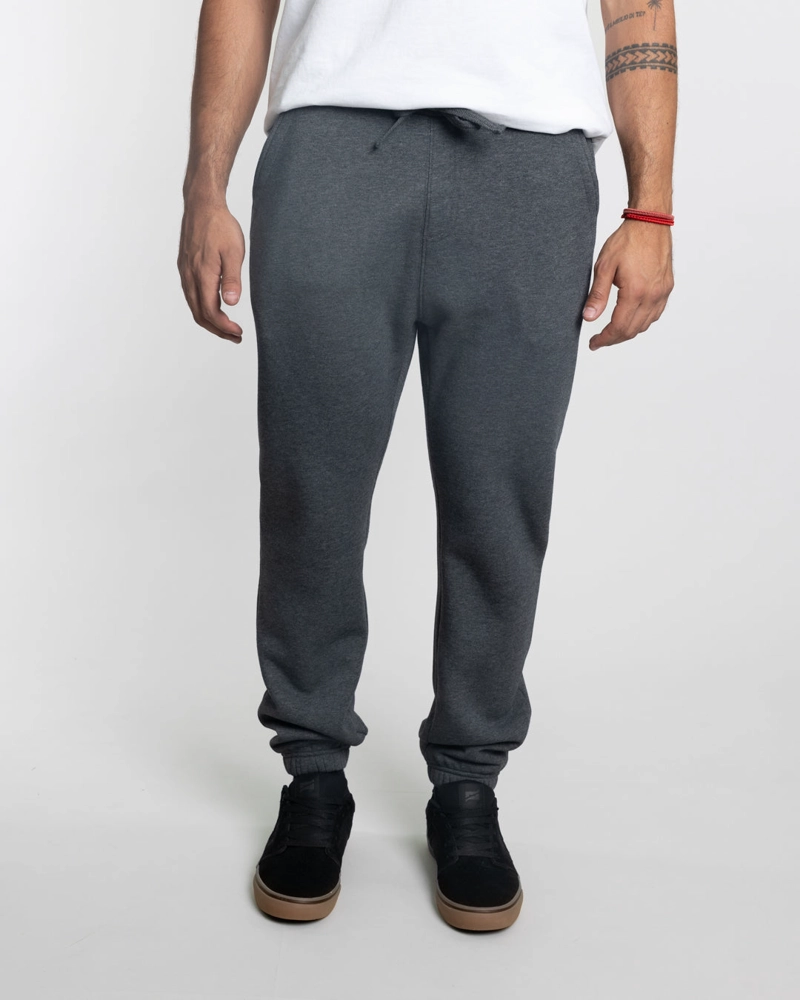JOGGER FRANELA CON PUNOS GRIS POLEMIC M
