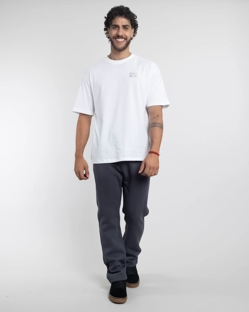 JOGGER FRANELA CORTE RECTO AZUL POLEMIC - 2