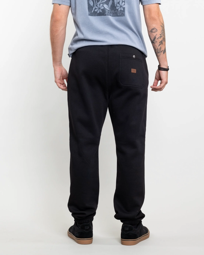JOGGER FRANELA CON PUÑOS NEGRO POLEMIC - 4