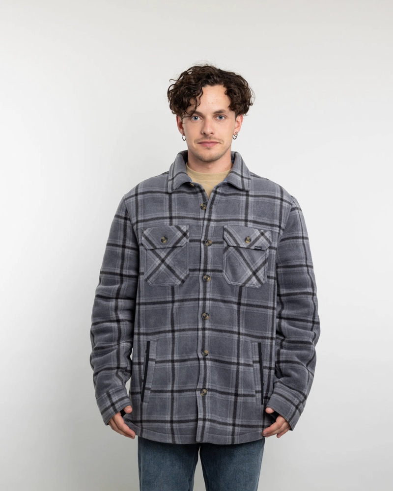CHAQUETA CAMPERA HOMBRE FORRADA EN MICROPOLAR LEÑADORA SIN GORRO POLEMIC - 1