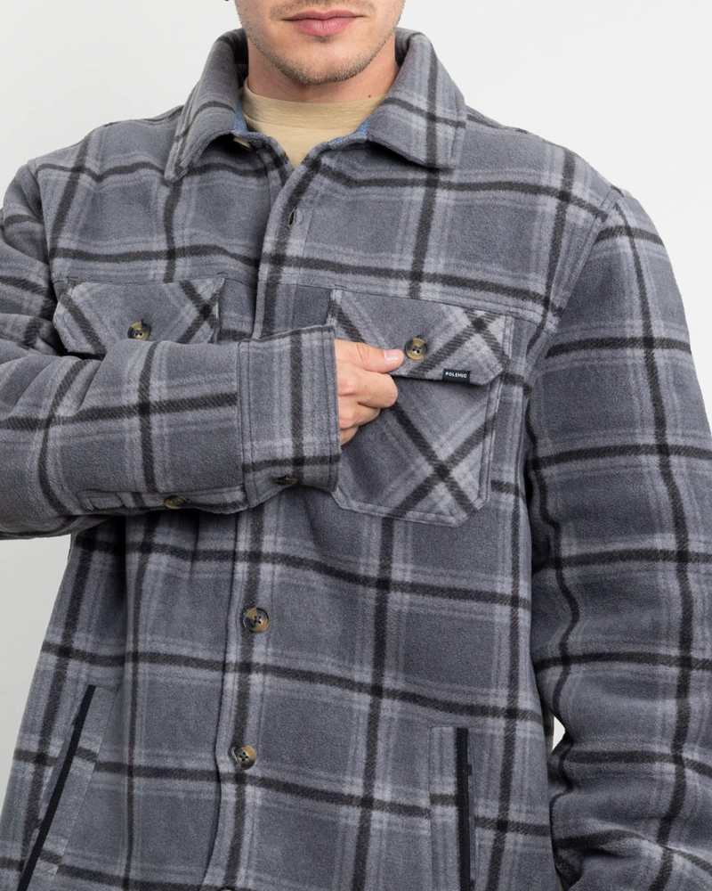 CHAQUETA CAMPERA HOMBRE FORRADA EN MICROPOLAR LEÑADORA SIN GORRO POLEMIC - 2