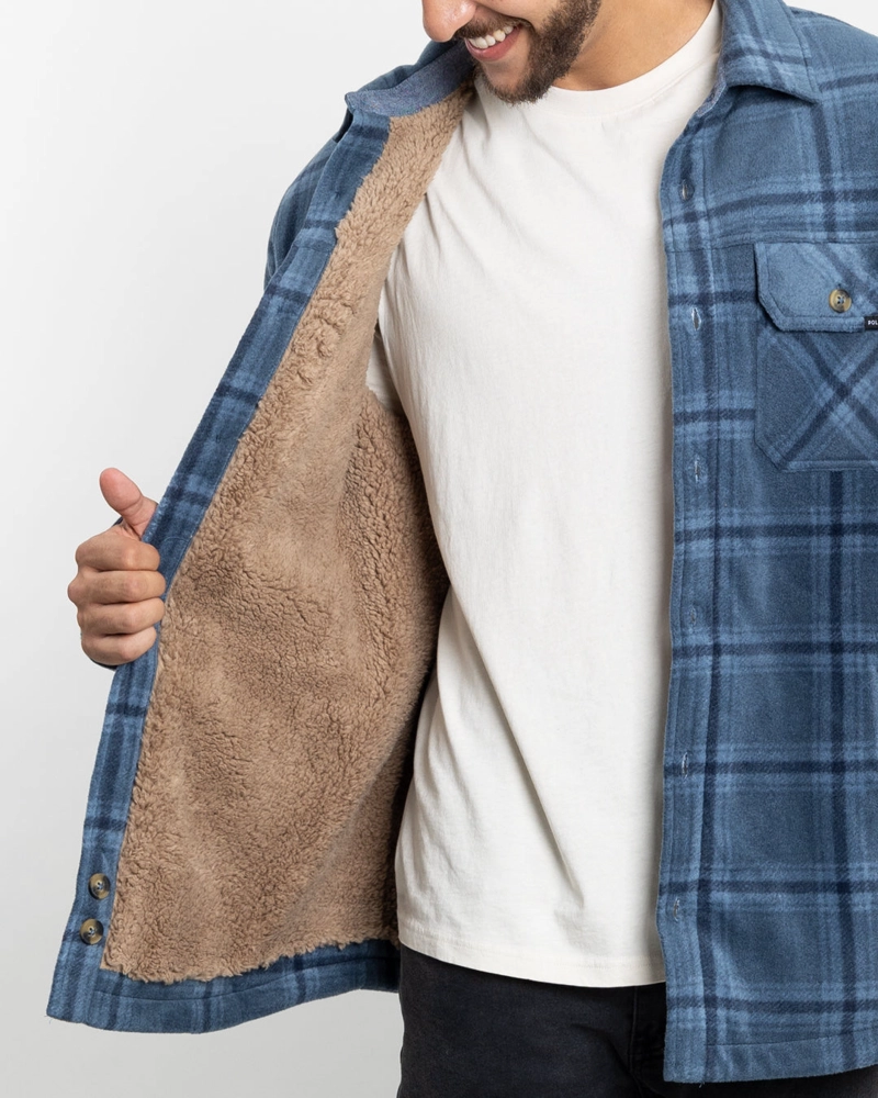 CHAQUETA CAMPERA HOMBRE FORRADA EN MICROPOLAR LEÑADORA SIN GORRO POLEMIC - 2