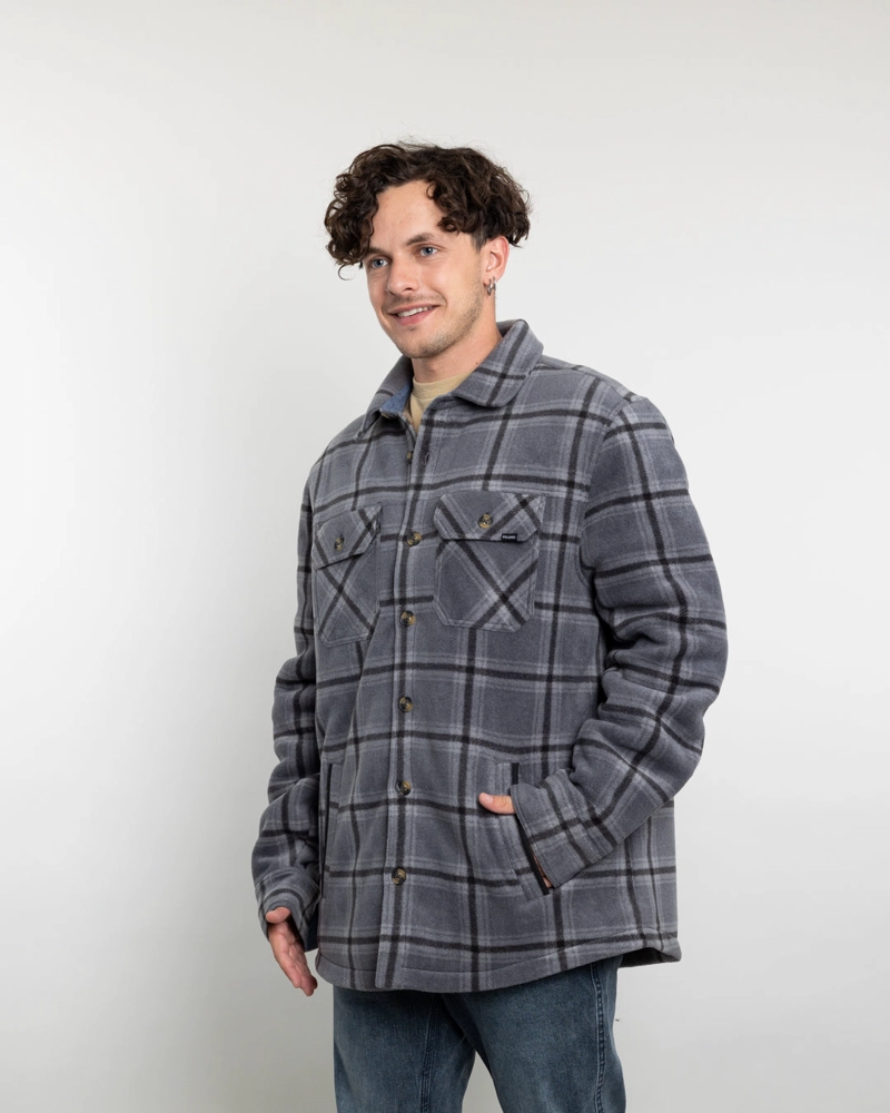 CHAQUETA CAMPERA HOMBRE FORRADA EN MICROPOLAR LEÑADORA SIN GORRO POLEMIC - 3