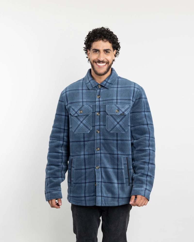 CHAQUETA CAMPERA HOMBRE FORRADA EN MICROPOLAR LEÑADORA SIN GORRO POLEMIC - 4
