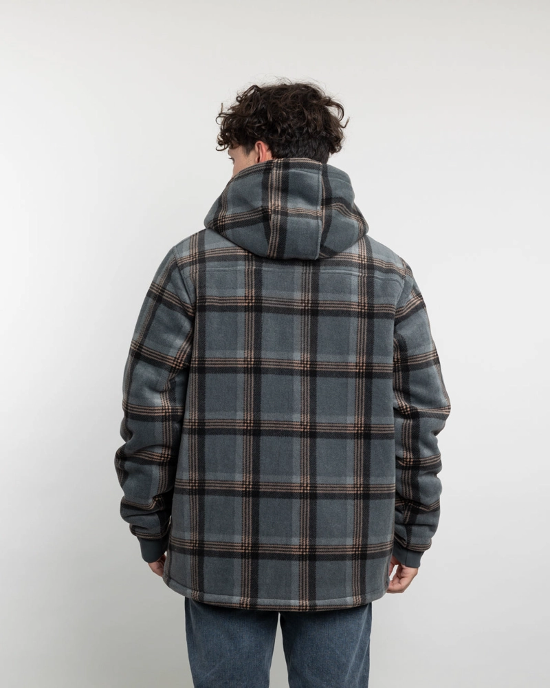 CHAQUETA CAMPERA HOMBRE FORRADA EN SHERPA LEÑADORA CON GORRO POLEMIC - 5