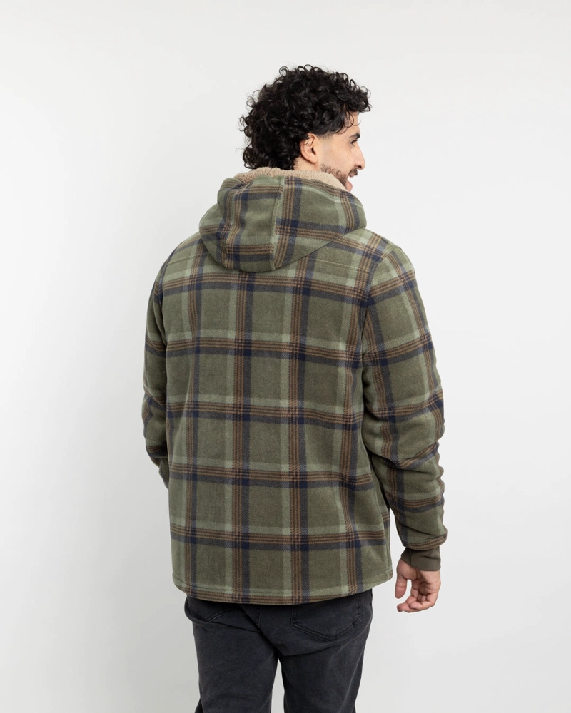 CHAQUETA CAMPERA HOMBRE FORRADA EN SHERPA LEÑADORA CON GORRO POLEMIC - 5