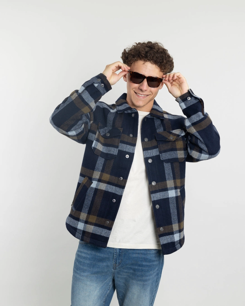 CHAQUETA CAMPERA JUVENIL FORRADA EN SHERPA LEÑADORA SIN GORRO POLEMIC - 1
