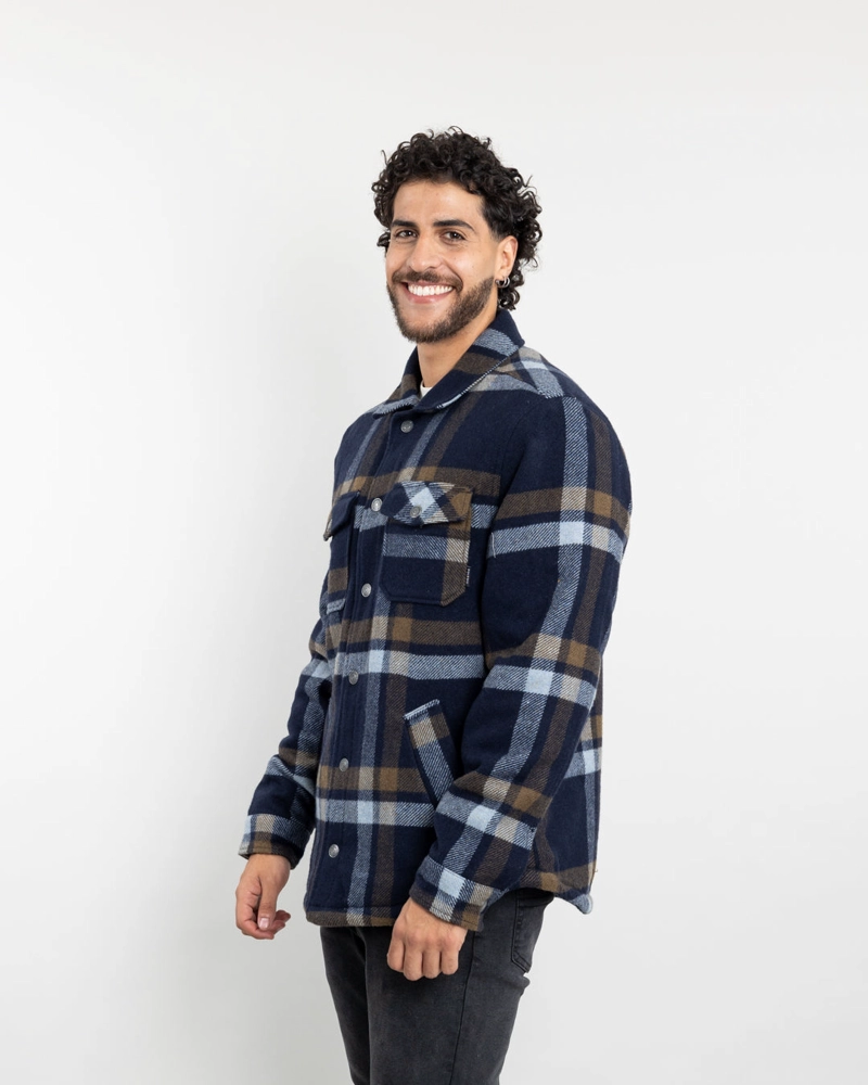 CHAQUETA CAMPERA HOMBRE FORRADA EN SHERPA LEÑADORA SIN GORRO POLEMIC - 1