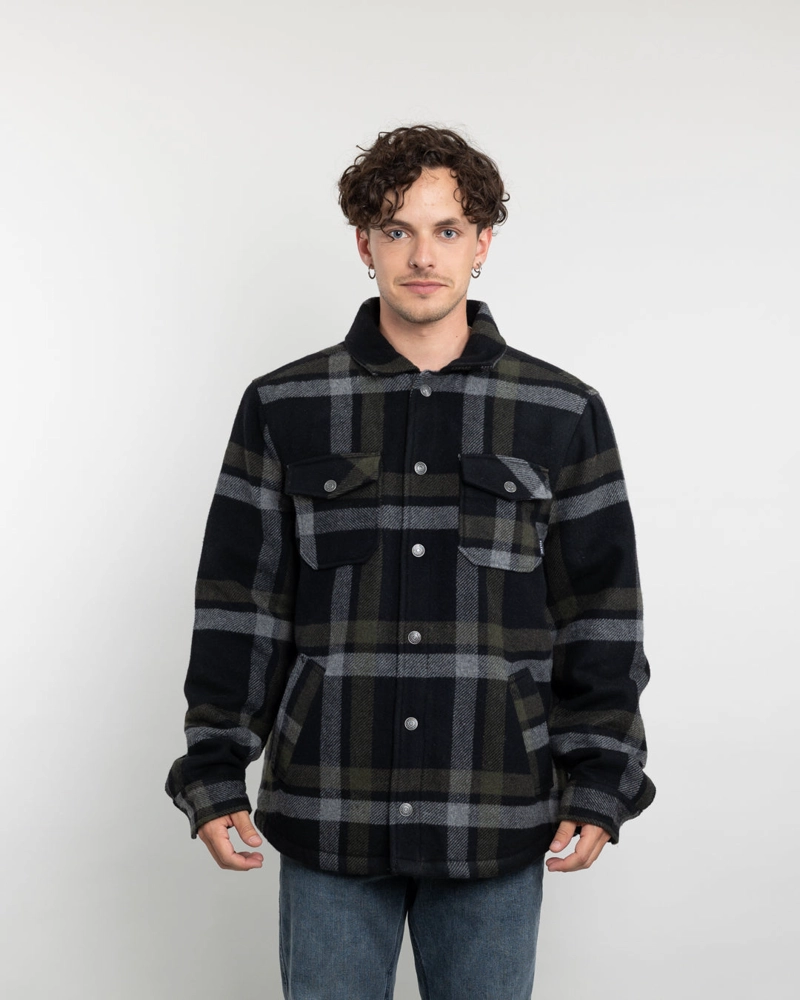 CHAQUETA CAMPERA HOMBRE FORRADA EN SHERPA LEÑADORA SIN GORRO POLEMIC - 2