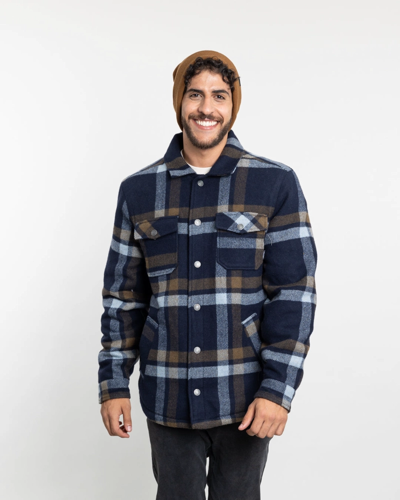 CHAQUETA CAMPERA HOMBRE FORRADA EN SHERPA LEÑADORA SIN GORRO POLEMIC - 2