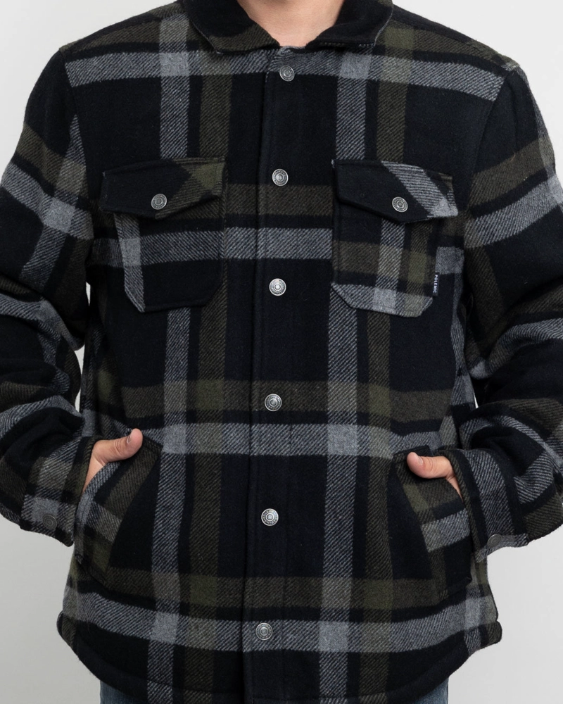 CHAQUETA CAMPERA HOMBRE FORRADA EN SHERPA LEÑADORA SIN GORRO POLEMIC - 3