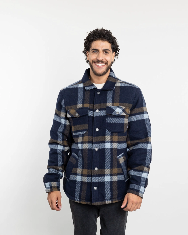 CHAQUETA CAMPERA HOMBRE FORRADA EN SHERPA LEÑADORA SIN GORRO POLEMIC - 4