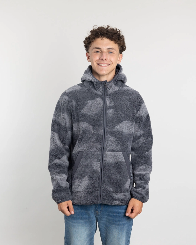 POLERON JUVENIL MINI SHERPA PRINT CON GORRO POLEMIC - 1