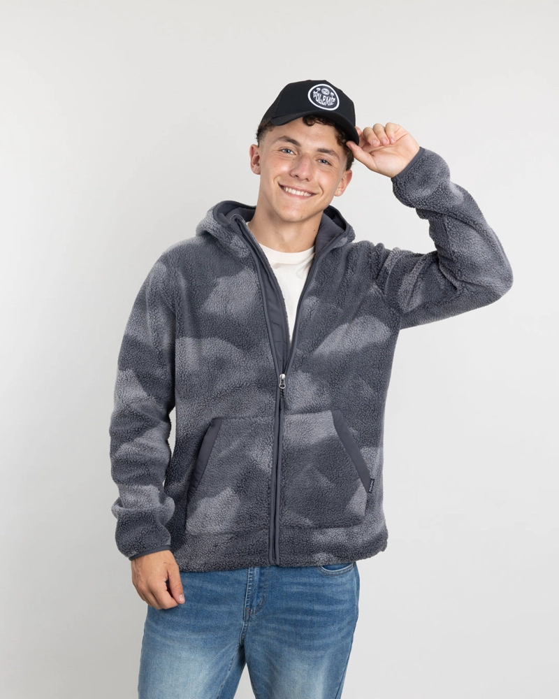 POLERON JUVENIL MINI SHERPA PRINT CON GORRO POLEMIC - 2