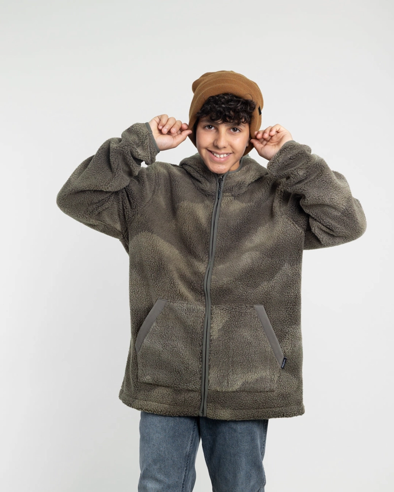 POLERON JUVENIL MINI SHERPA PRINT CON GORRO POLEMIC - 2
