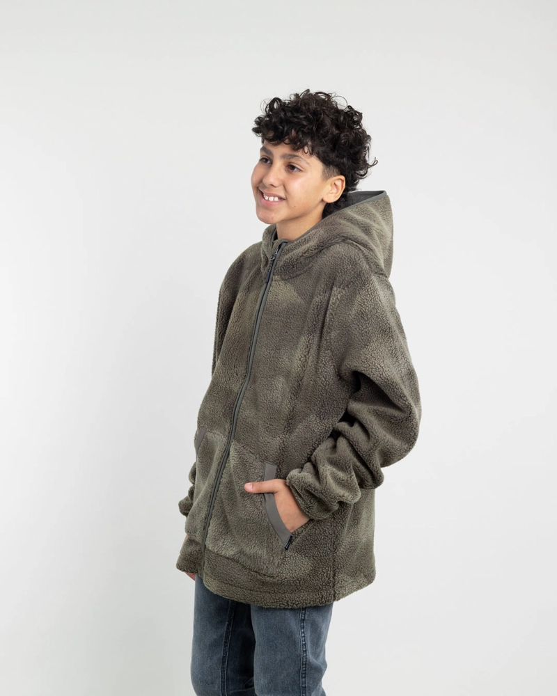 POLERON JUVENIL MINI SHERPA PRINT CON GORRO POLEMIC - 3
