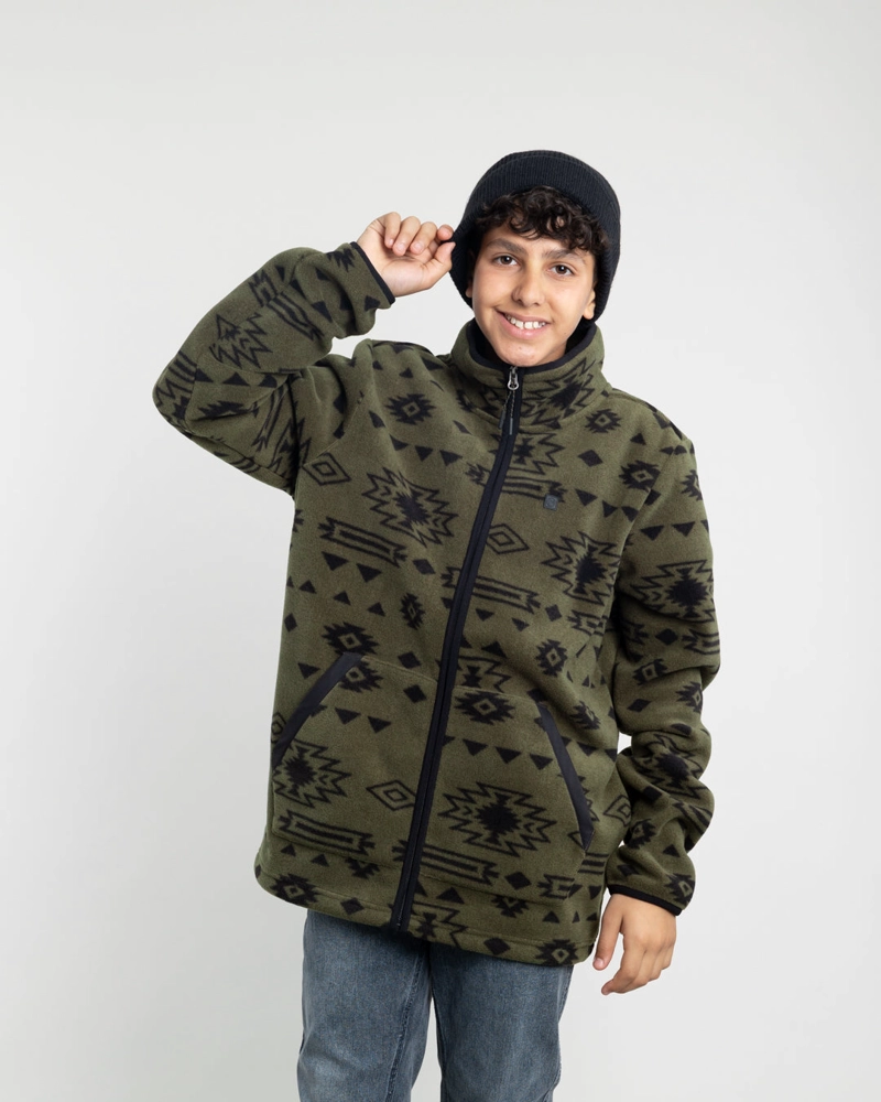 POLERON JUVENIL POLAR MICROPOLAR RUSTICO SIN GORRO POLEMIC - 2