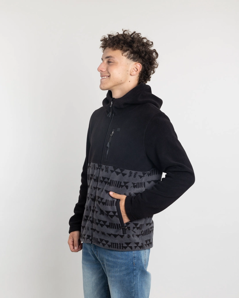 POLERON JUVENIL POLAR MICROPOLAR ESTAMPADO CON GORRO POLEMIC - 1