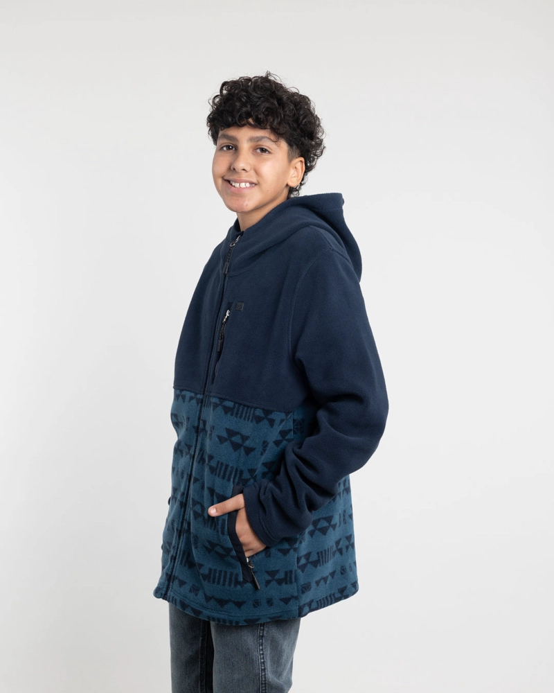 POLERON JUVENIL POLAR MICROPOLAR ESTAMPADO CON GORRO POLEMIC - 3
