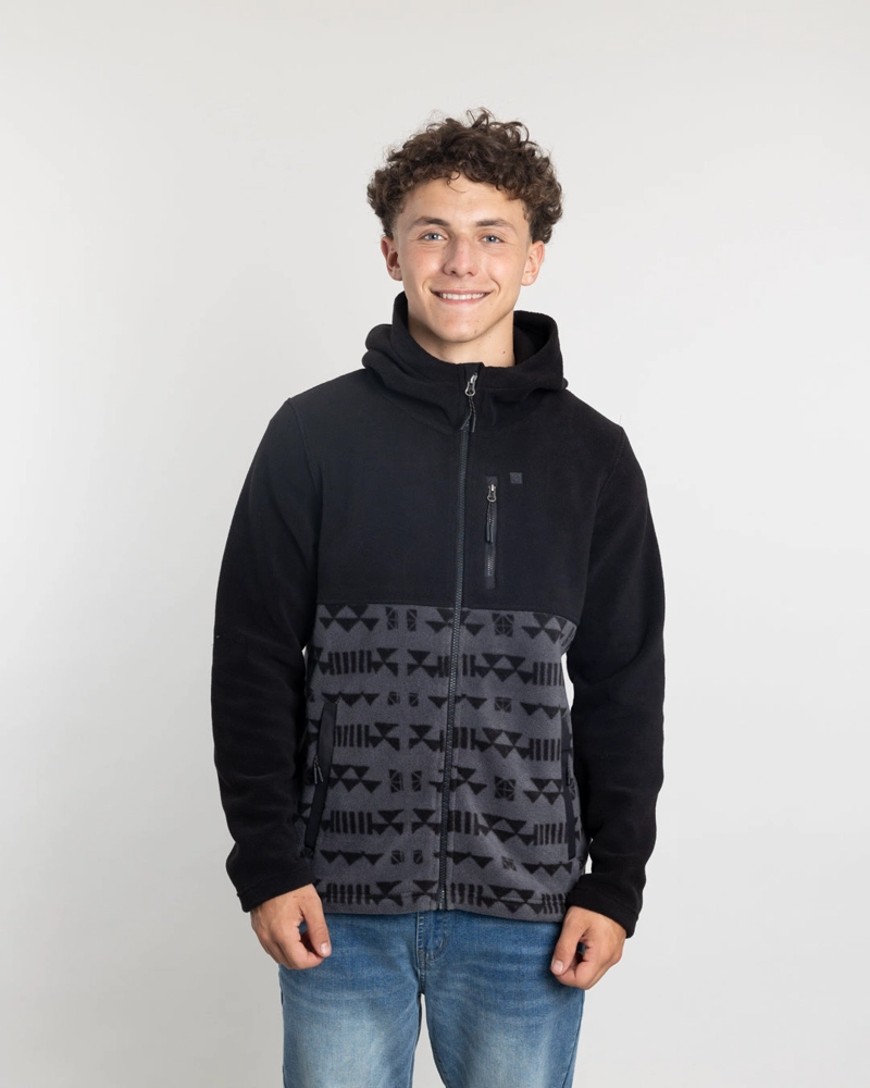 POLERON JUVENIL POLAR MICROPOLAR ESTAMPADO CON GORRO POLEMIC - 3