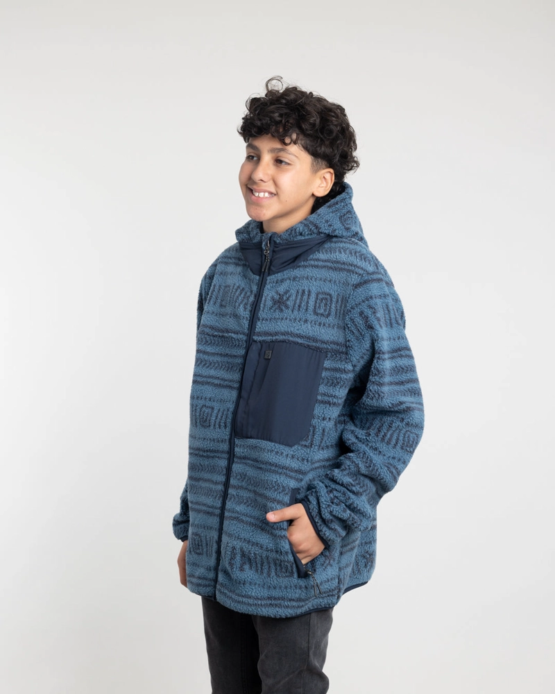 POLERON JUVENIL MINI SHERPA FULL ESTAMPADO CON GORRO POLEMIC - 1
