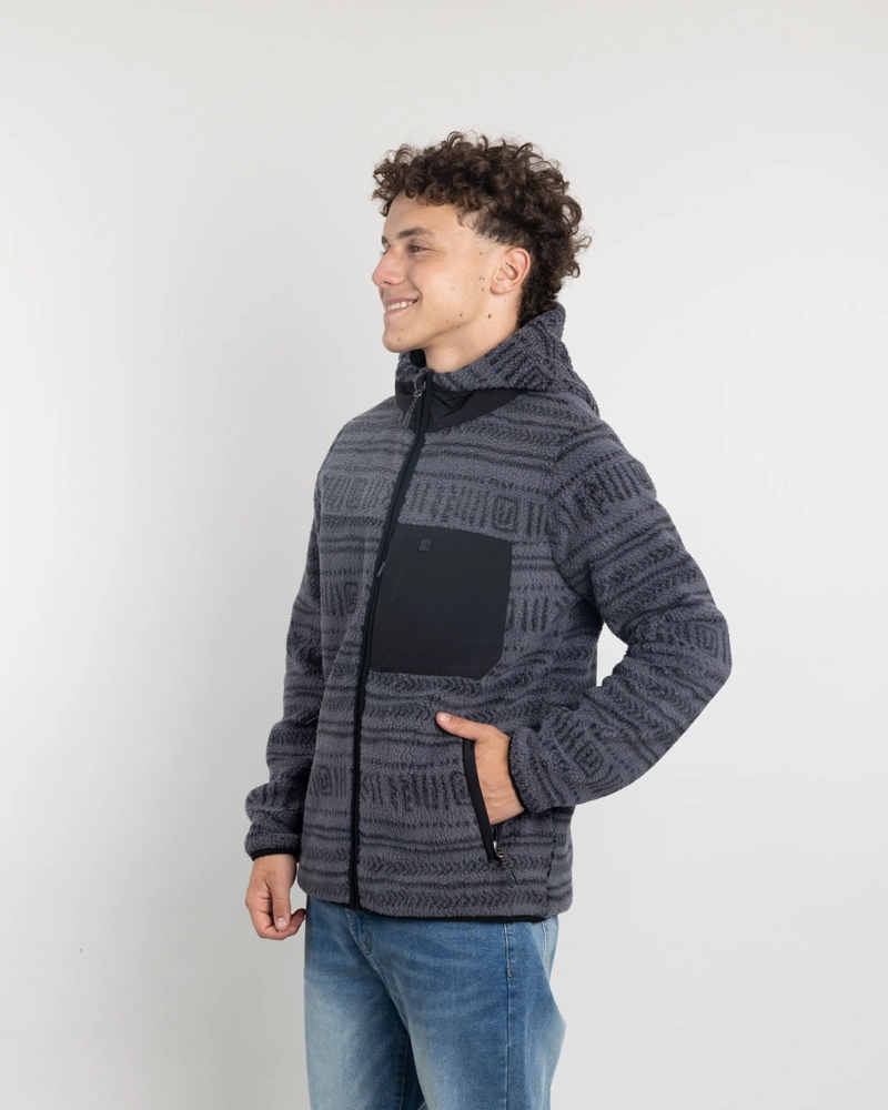 POLERON JUVENIL MINI SHERPA FULL ESTAMPADO CON GORRO POLEMIC - 2
