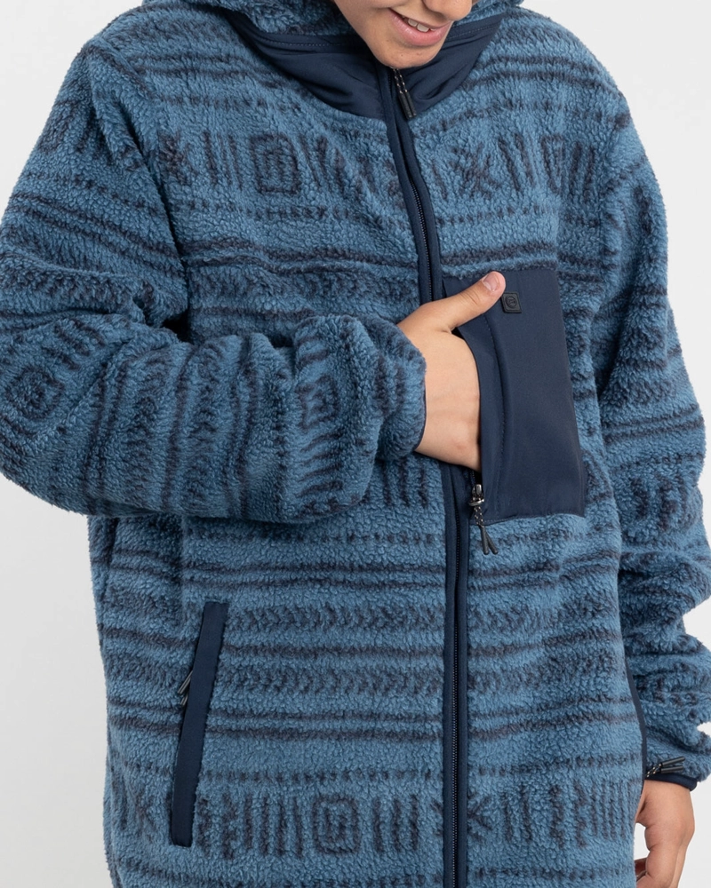 POLERON JUVENIL MINI SHERPA FULL ESTAMPADO CON GORRO POLEMIC - 3